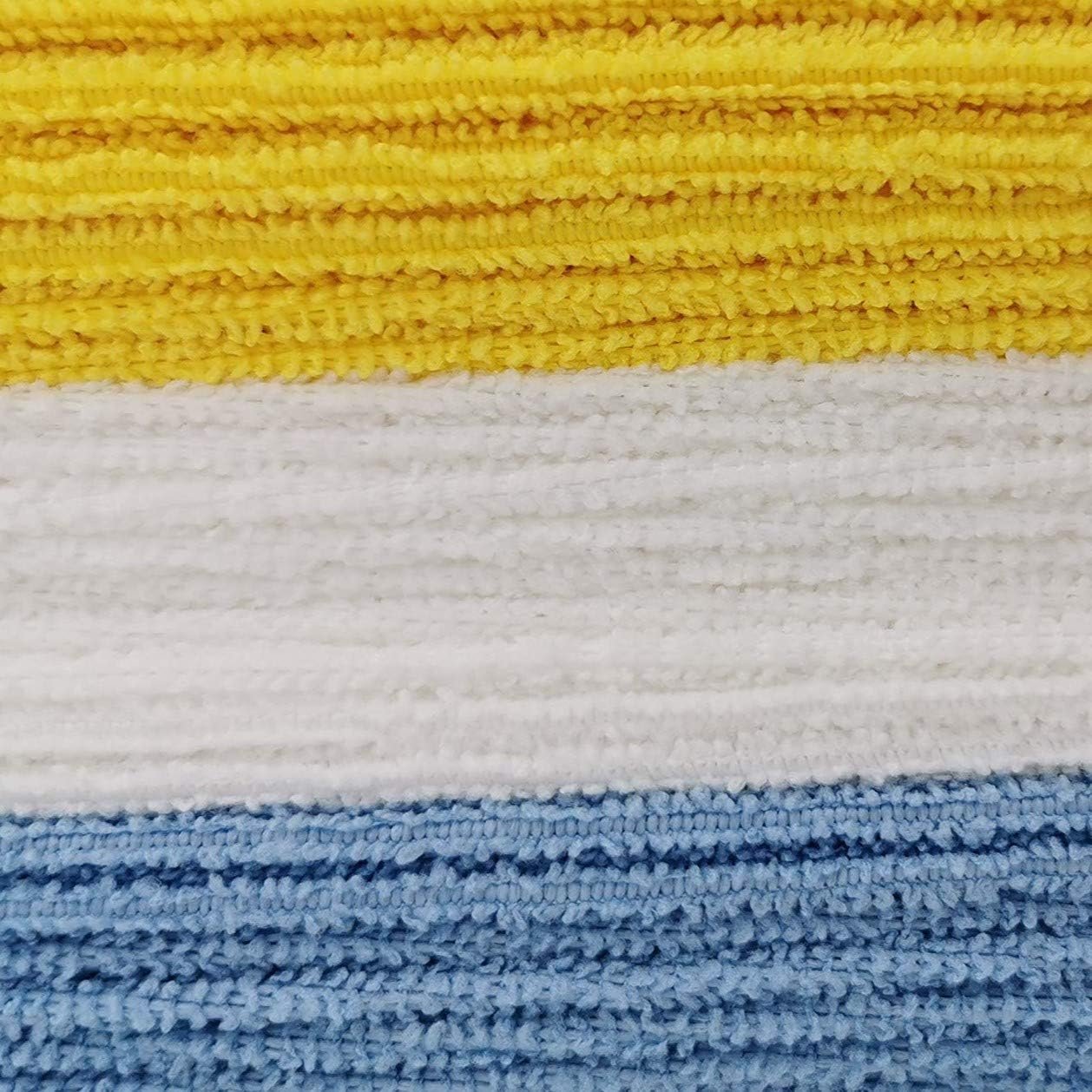 amazon basics microfiber cleaning cloths, ultra absorbent, lint free, streak free, non abrasive, reusable and washable, 16" x 12", blue/white/yellow, pack of 24 amazon basics microfiber cleaning cloths, ultra absorbent, lint free, streak free, non abrasive, reusable and washable, 16" x 12", blue/white/yellow, pack of 24